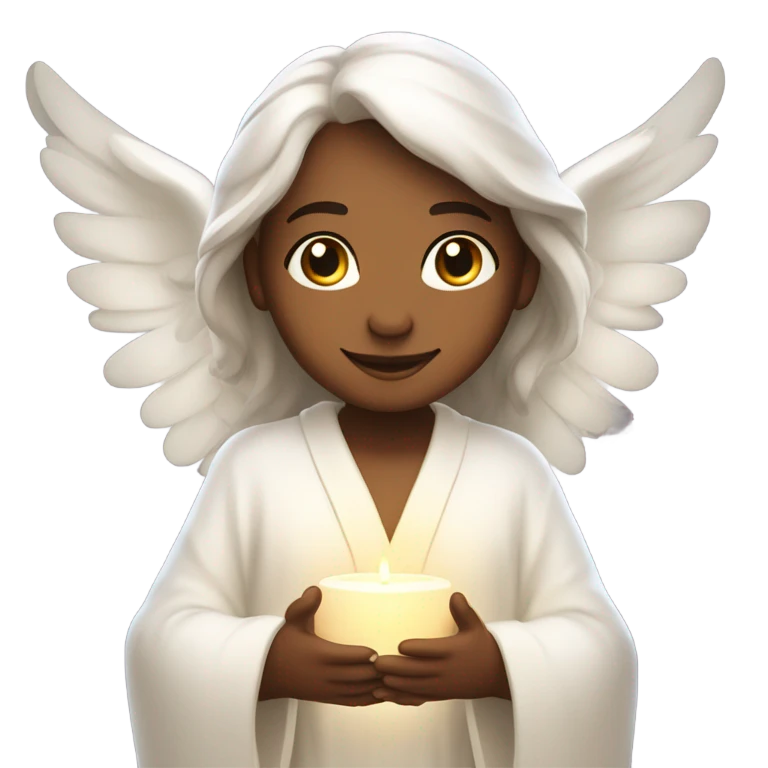 A thankful angel emoji