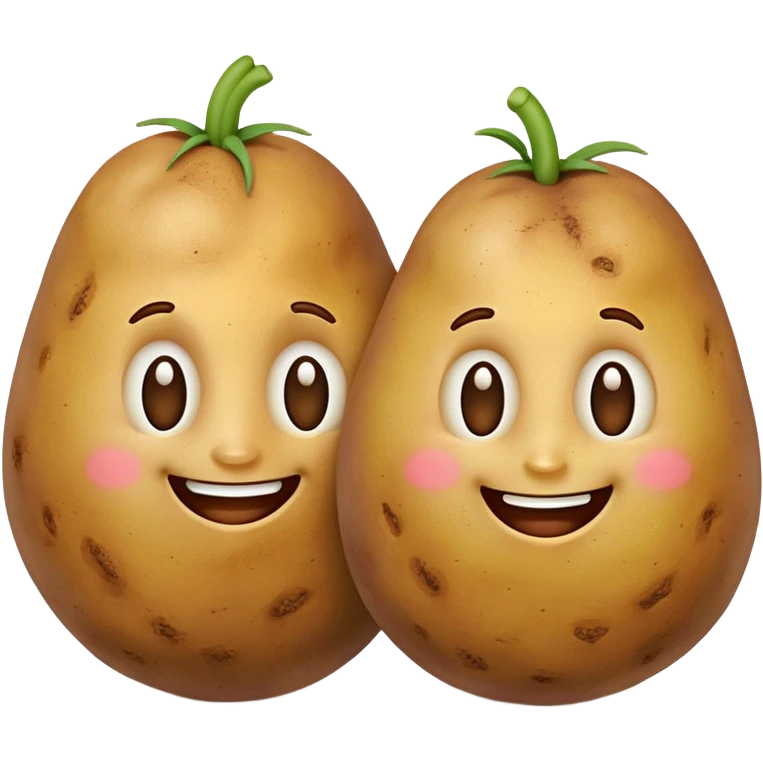 two happy potatoes emoji