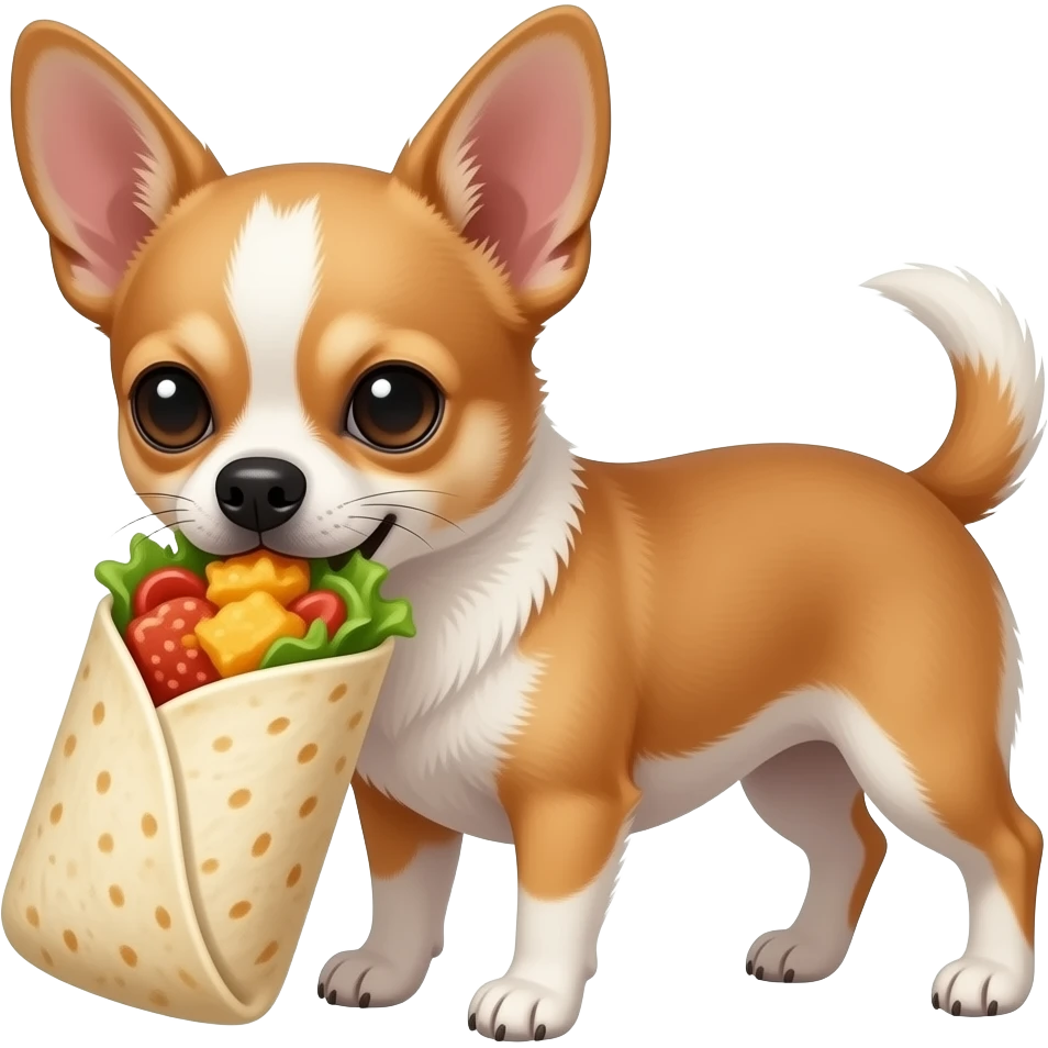 chihuahua eating burrito emoji
