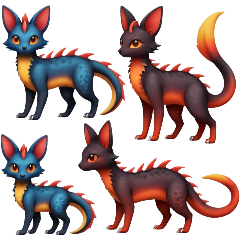 magma-gradients-colored Salandit-Umbreon-Flareon-Noibat-Serval-Hybrid (Full body) emoji