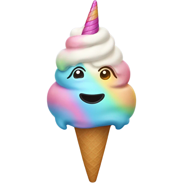 Unicorn ice cream emoji