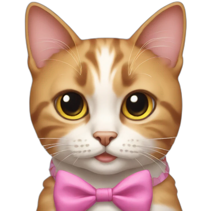 A cat wearing bows  emoji