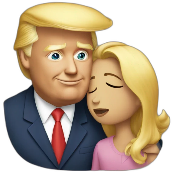 trump kissing his daughter, positivity, inclusiveness emoji