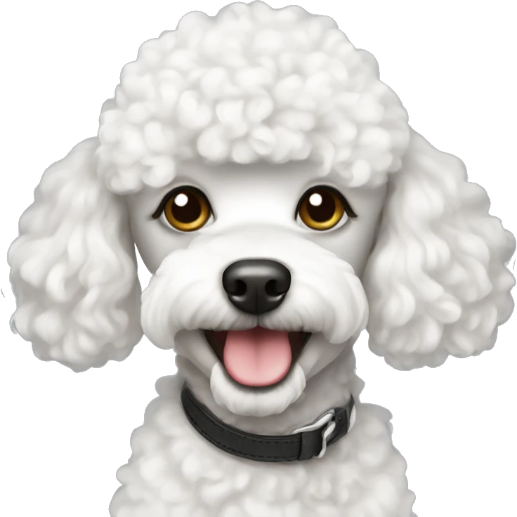 White mini poodle  emoji