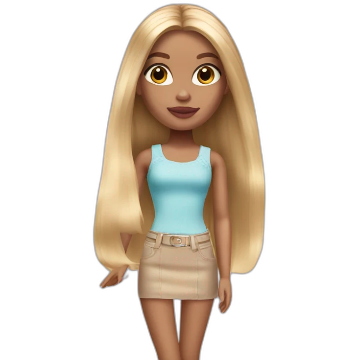 Bratz doll with blond long hair emoji