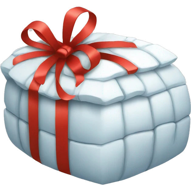 igloo wrapped in gift emoji