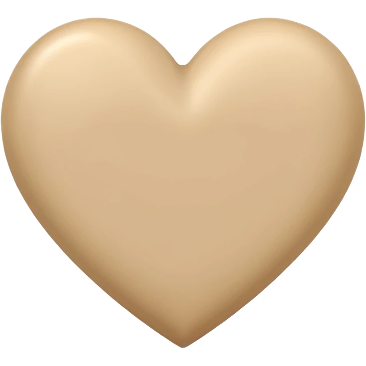 Beige heart emoji
