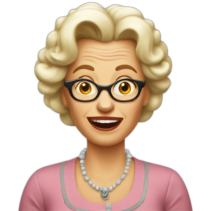Crazy woman in ger 50s emoji