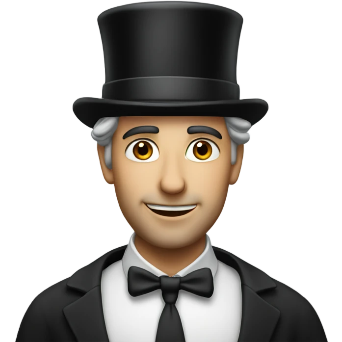 Jewish man with top hat emoji