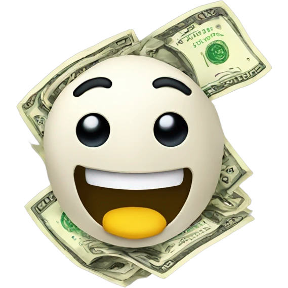 happy emoji with money emoji