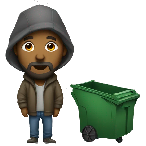 Homeless + dumpster emoji
