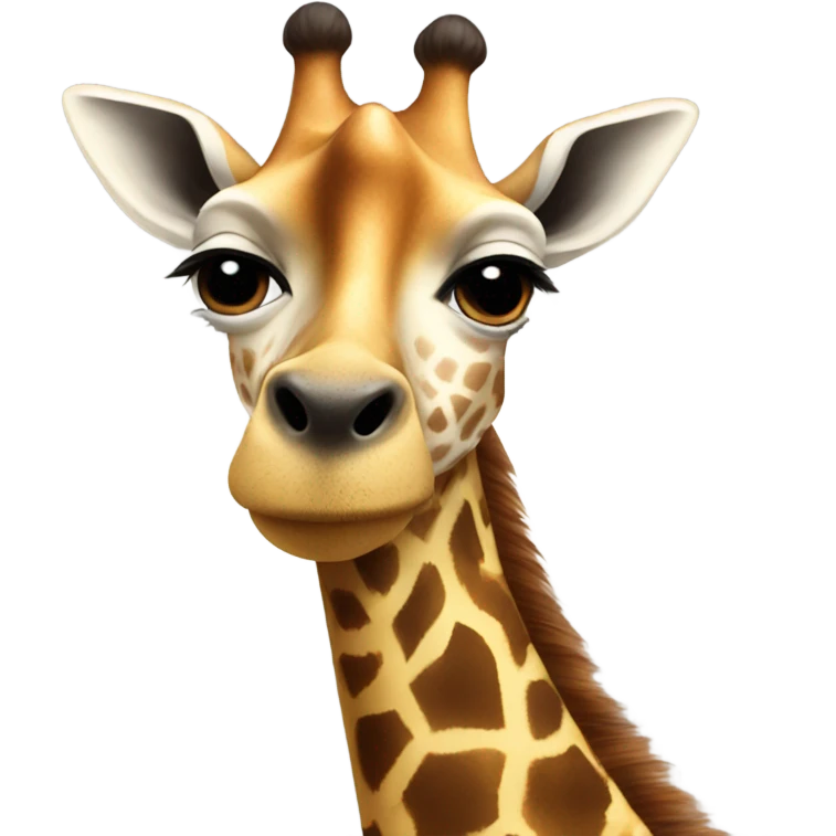 Giraffe with a dog face emoji