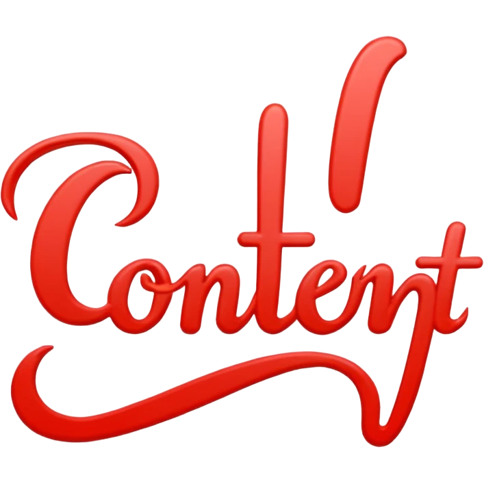 the word “CONTENT” in red handwriting emoji