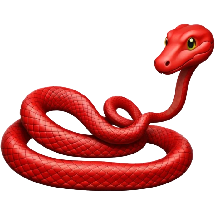 La imagen es de una serpiente roja pero que solo sea como el delineado emoji
