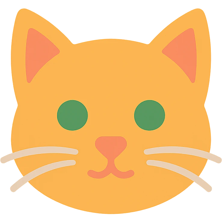 cat face icon with color emoji