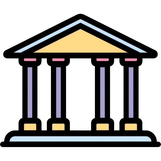 classical Greek temple with columns emoji