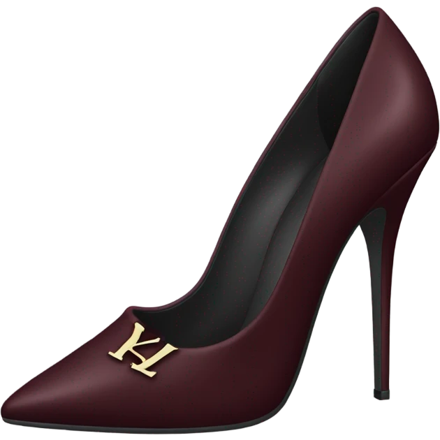 Maroon ysl low heels stiletto  emoji