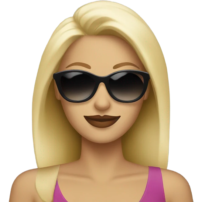 blonde beauty in sunglasses emoji