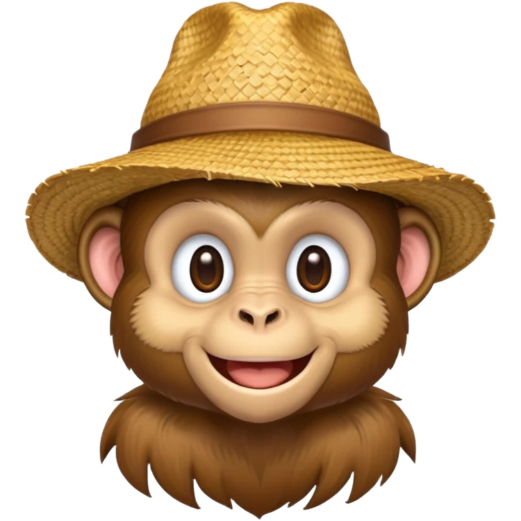 Monkey with strawhat emoji