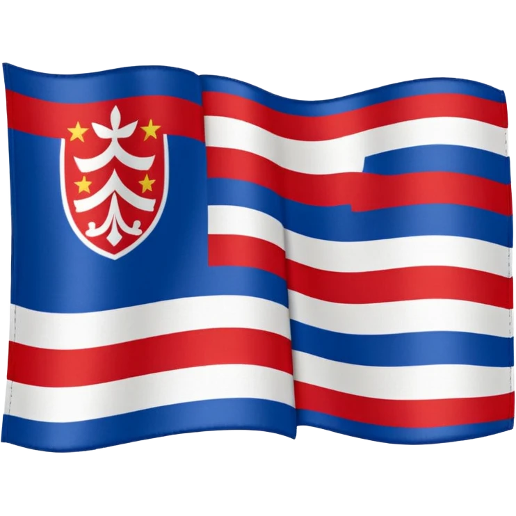 FR yugoslavia flag blue white red without star, only three stripes emoji