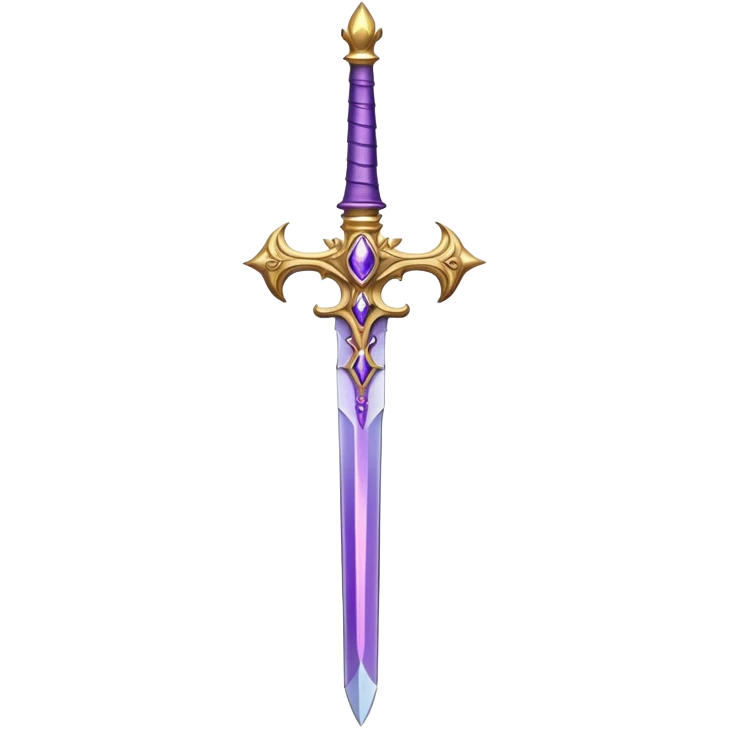 crown, purple aura sword   emoji