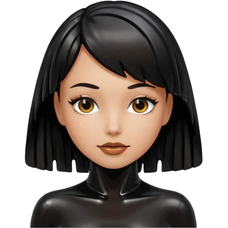 🕵🏻‍♀️💦🧥 black latex dress emoji