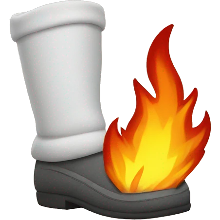 fire with slipper emoji