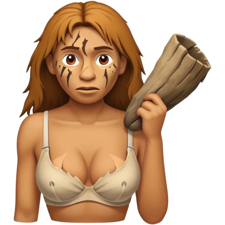 neanderthal cloth bra emoji