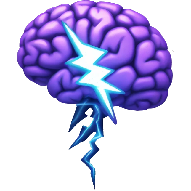 brain with a lightning emoji