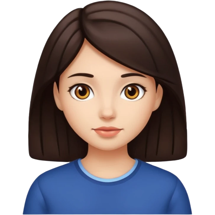یک دختر با موهای قهوه ای تیره 👩🏻‍🦳 emoji