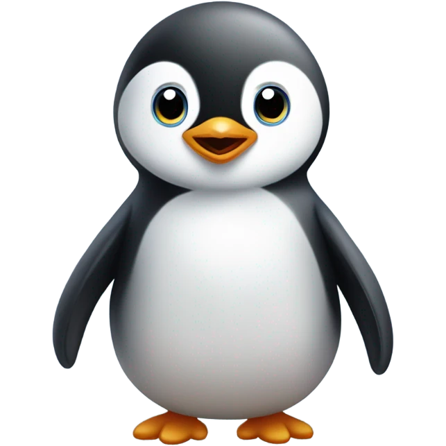 fluffy baby penguin  emoji