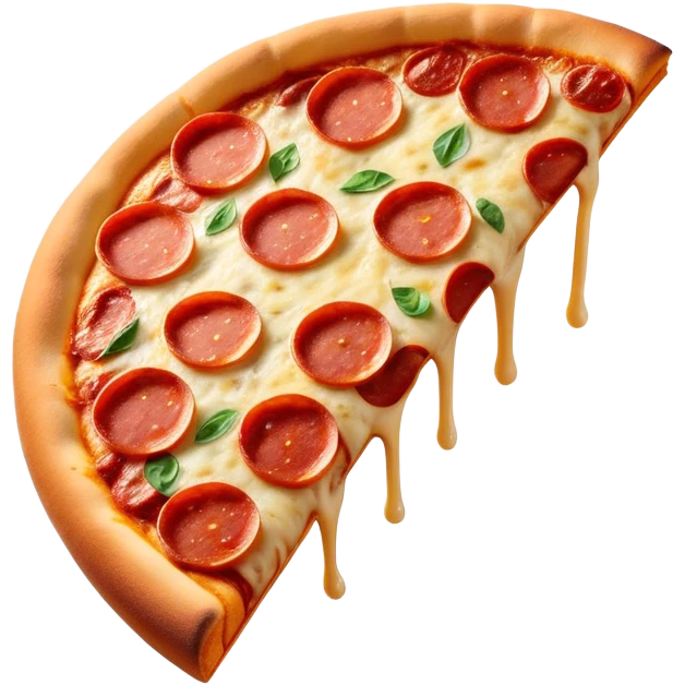 Domino's hand-tossed pepperoni pizza with garlic butter crust emoji