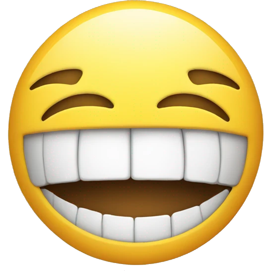 Smiley emoji with white pupils and open mouth emoji