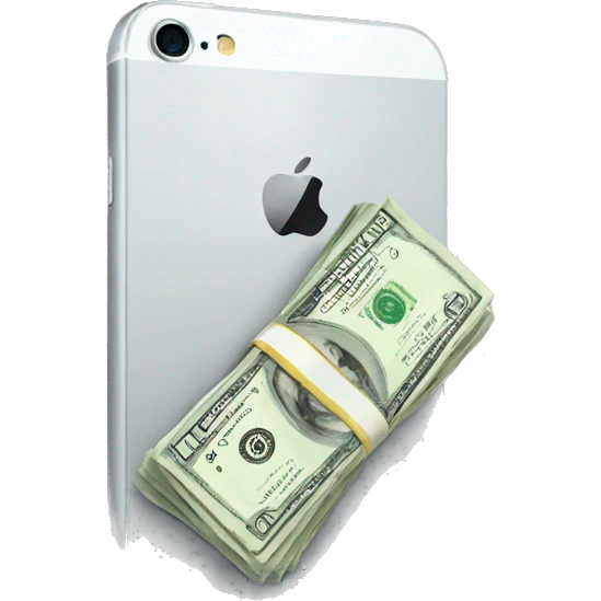 iphone 15 with money emoji