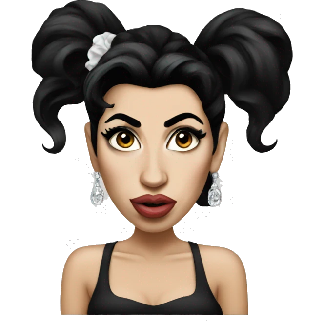 Amy Winehouse with nose piercing emoji