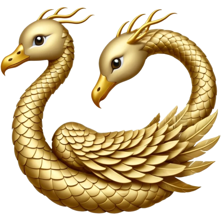 serpent and dove white and gold emoji