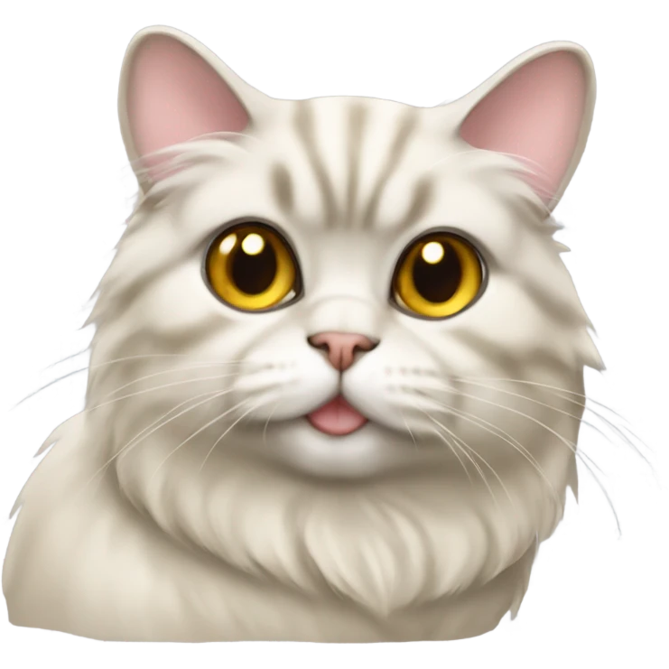 Chinchilla Persian yellowish cat emoji