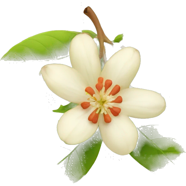 Apple Emoji ashwagandha with flower  emoji