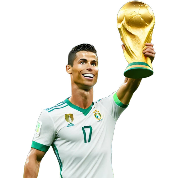 Cristiano Ronaldo Lifting World Cup emoji