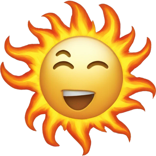 Sun ball of fire  emoji