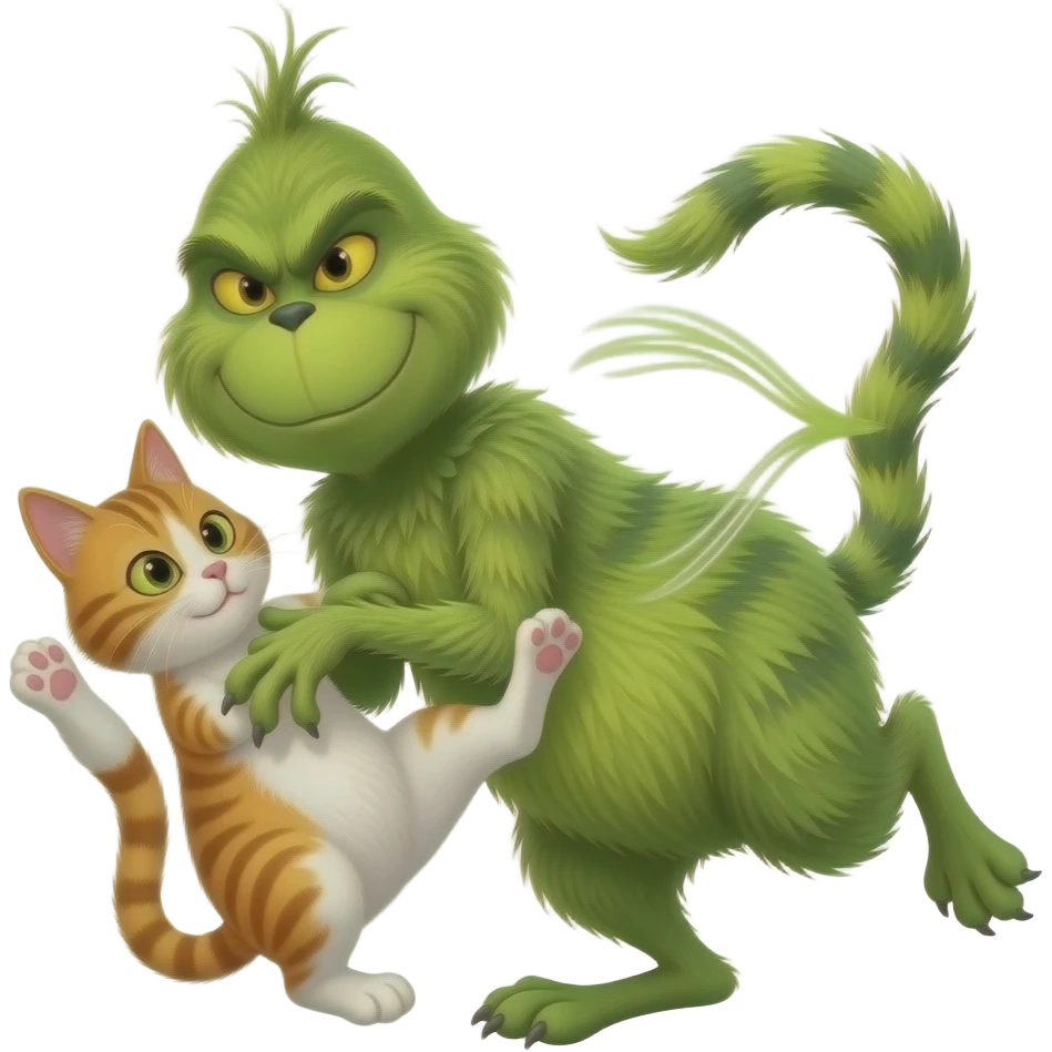 Cat attack grinch emoji