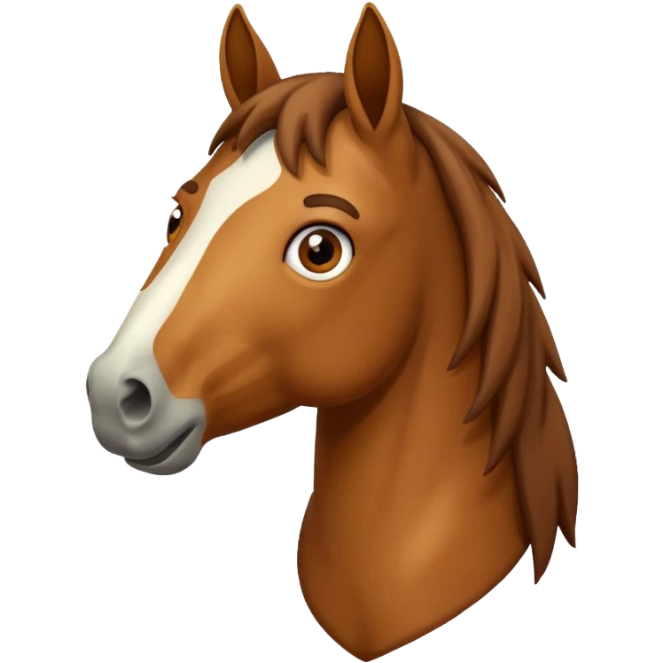 Confused horse emoji