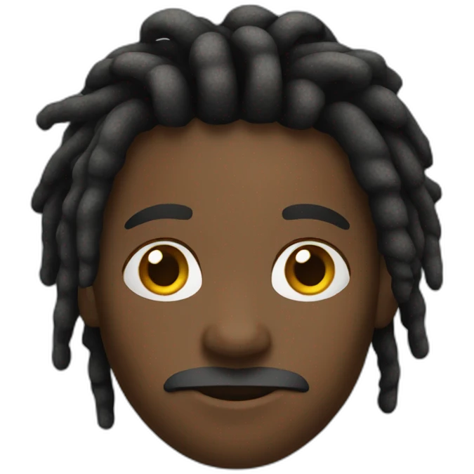 Black man with dreads emoji