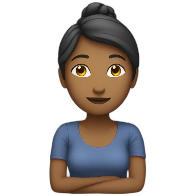 woman sitting crescent inside emoji