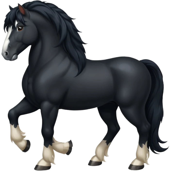 Black Clydesdale  emoji