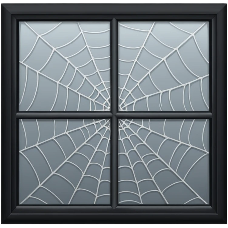 ventanas con telaraña emoji