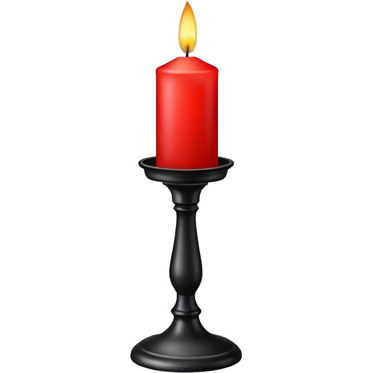Red candle on a black stand emoji