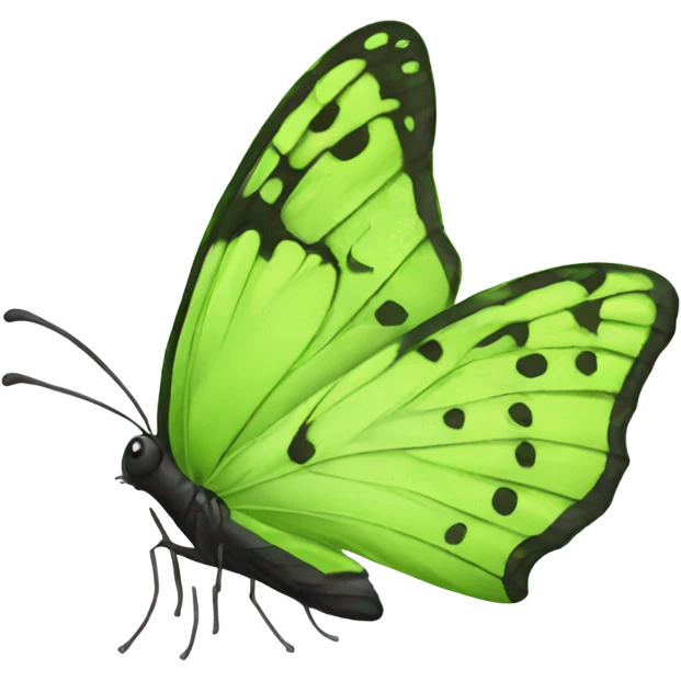 lime green butterfly  emoji