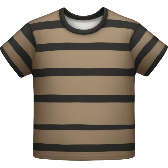 black and light brown striped t-shirt emoji