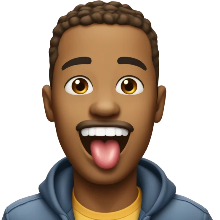 Sticking tongue out ￼ emoji